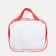 Lightning cosmetic bag, transparent/red color