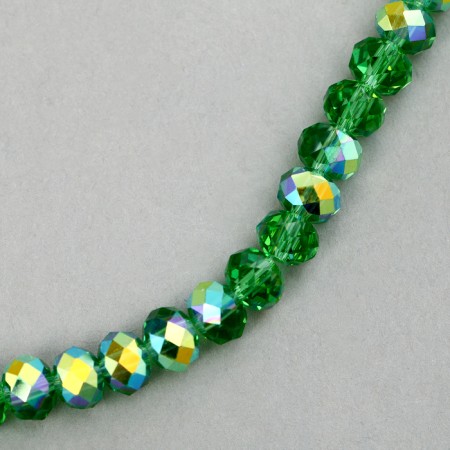 Glass beads, set 72 pcs., Size 1 pc. - 8 mm, green color-3