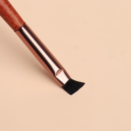 Brush Wood makeup, hard, beveled, 17 (+/- 1) cm, brown color/golden color-4
