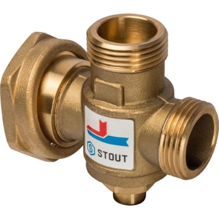 Mixing valve Stout SVM-0050-327007, 1 "X1 1/2" X1 ", internal/external/internal, 70 ° C