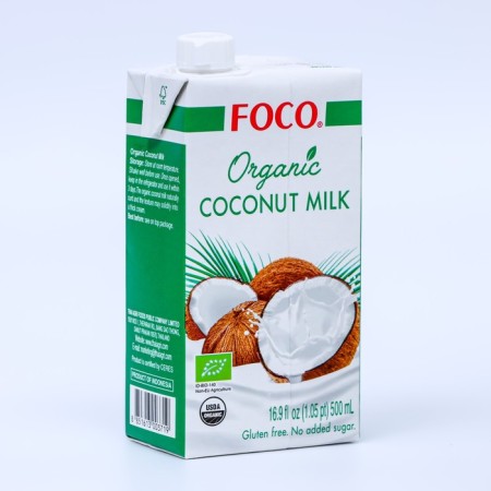 Foco Coconut milk Organic 500 ml, Tetra Pak