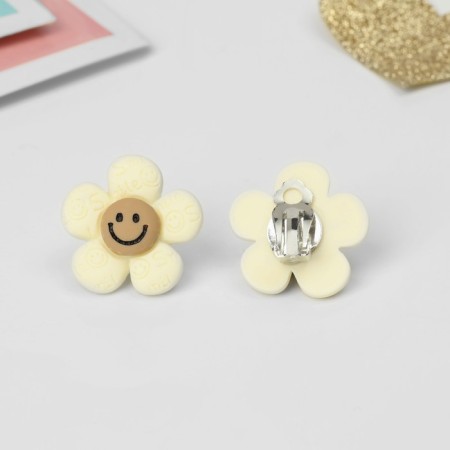Clips children's "chosen" flower smile, color beige-brown-2