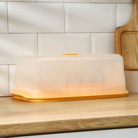Bakery with a transparent lid, 36 × 22 × 13.5 cm, color mix-2