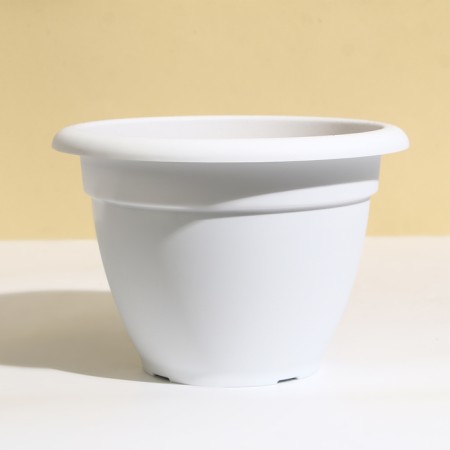 Flower pot, d = 35 cm, 12 l, plastic, white