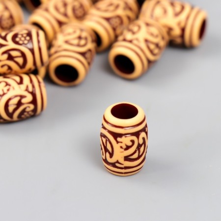 Beads for creativity plastic "Ethno. Signs" set of 20 g 1x1x1.5 cm-1