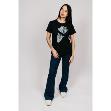 Female T -shirt, size 46, black color