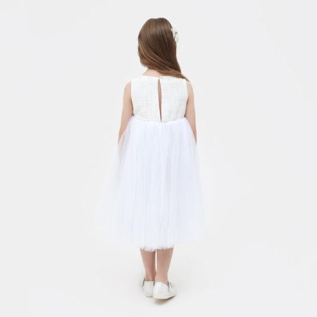 Платье для девочки MINAKU: PartyDress цвет белый, рост 116-5