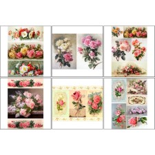 Set of decoupage cards 6 pcs 