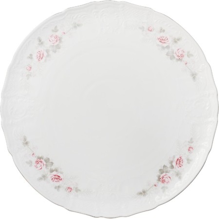 BERNADOTTE cake dish on a cake to a pale roses, platinum settings, 32 cm-1