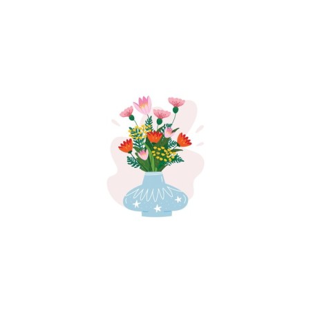Pillow Roller "Flowers in a vase, decorative, size 16x45 cm-1