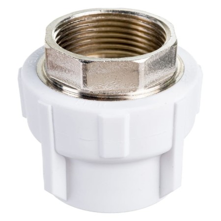 Combined "Politek" coupling, polypropylene, 40 mm x 1 1/4 ", internal thread-1