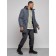 Lenced male winter park, size 56, dark gray color