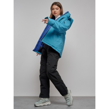 Ski suit female, size 42, blue color-21