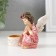 Polystone candlestick for 1 candle "Angel in a dress with a wreath" D-2.2 cm mix 7.2x8.7x5.5 cm
