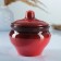 Ceramic pot “Mistress Dream” 0.35l / 11x10cm, red