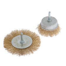 A set of metal brushes for a tundra drill, flat 100 mm, a cup 75 mm, 2 pcs.