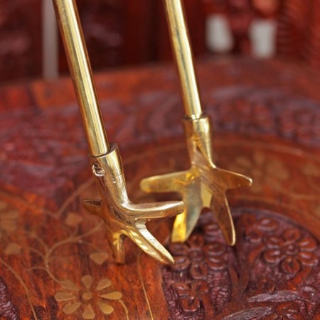 Fireplane set "Imperial" brass (5 objects) 48x11x11 cm-11