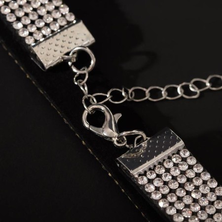 Choker "Grace of sparks", thin, black-silver color, l = 30 cm-1