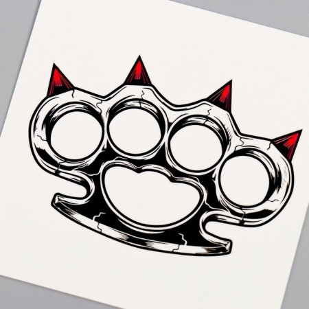 Black-red tattoo "Castete-lap" 6x6 cm-2
