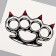 Black-red tattoo "Castete-lap" 6x6 cm