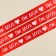 A satin ribbon, gift packaging, “with all my heart”, red, 4 cm x 5 meters