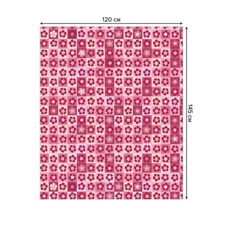 Tables on the table "Panel in a flower", rectangular, oxford, size 120x145 cm-1
