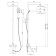 Lemark Allegro LM5962CW bath mixer, with the upper shower watering can, chromium color, white