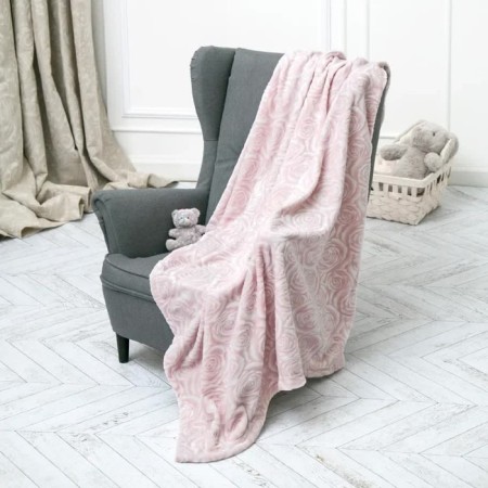 Blanket - rose cover, size 180x200 cm, pink color