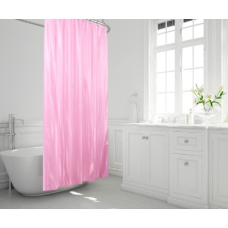 Rigone bathroom curtains, 180 x 200 cm, pink color