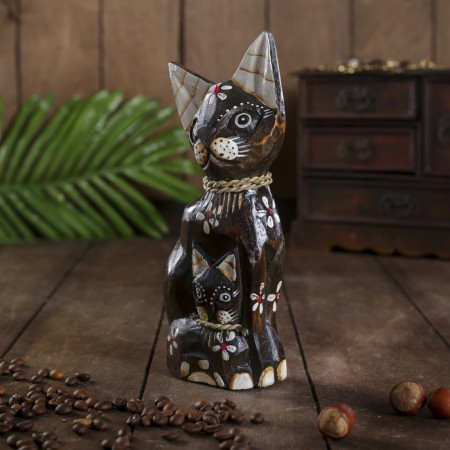Souvenir tree "Cat with a kitten" 4.5x8x20 cm-2