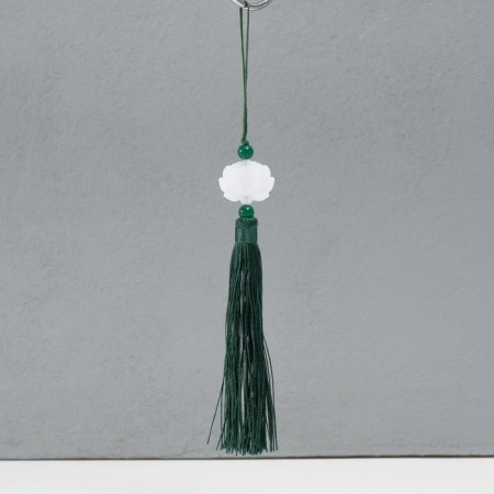 Textile suspension, plastic "Brush. Lotus" dark green 1.2x2.7x14.5 cm