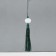 Textile suspension, plastic "Brush. Lotus" dark green 1.2x2.7x14.5 cm