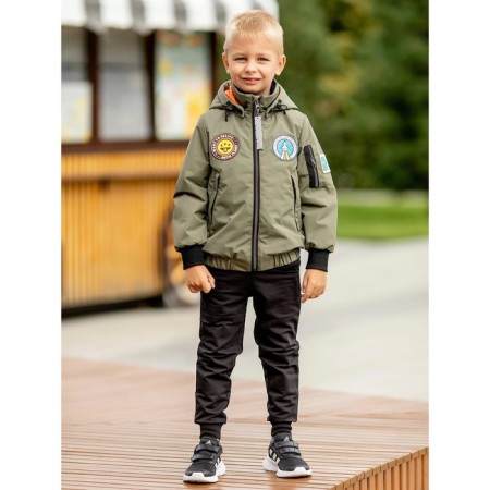 Bombber jacket for a boy PlayTode, height 116 cm, khaki color-1