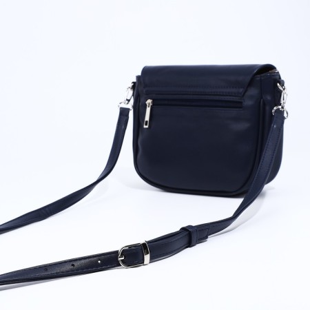 Richet bag on a magnet, outer pocket, long belt, blue color-4