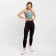 Female sports leggings, black color, size 48
