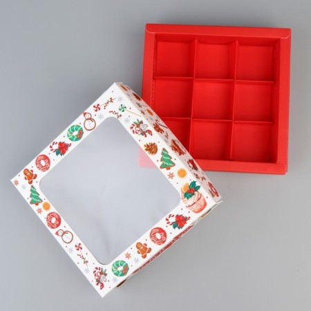 Box for sweets "Sweet New Year", 14.7 x 14.7 x 3.5 cm, New Year-2