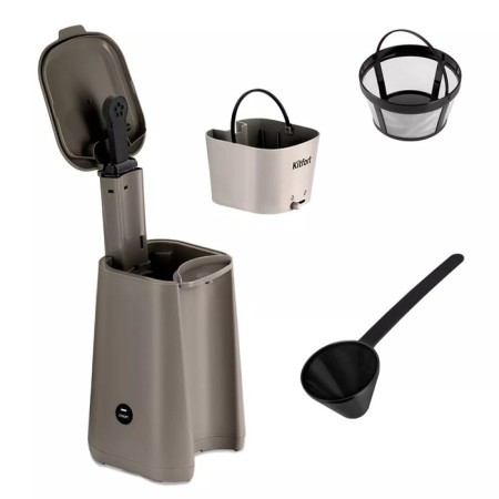 Coffee machine KitFort KT-7252-1, drop, 700 watts, 0.35 l, dark gray-4