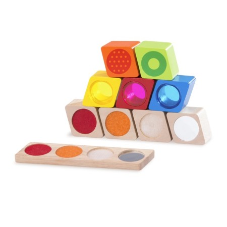 Wooden toy Rainbow blocks "Miracles", with a sound effect-2