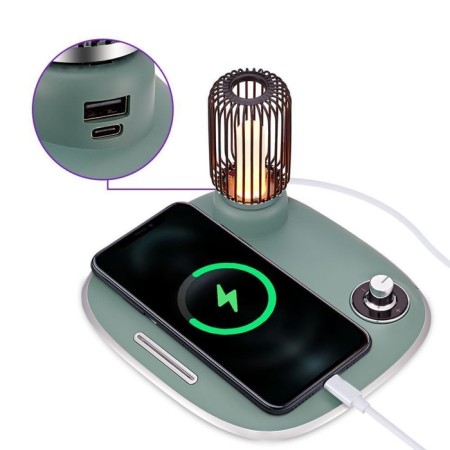 Wireless charging KitFort KT-3372-2, 24.5 W, green color-4
