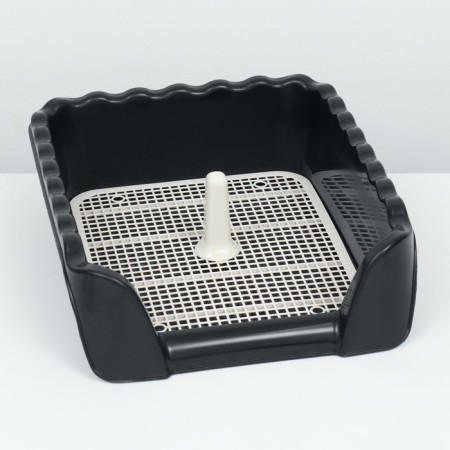 Tuel for dogs with high sides and a removable mesh 52x45x16 cm, black-1
