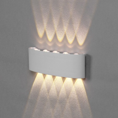 Front Fatter "Permeosphere", FSD-066, 10 W, 3000K, 5 rays, IP65, 220 V, plastic, white 10084-1