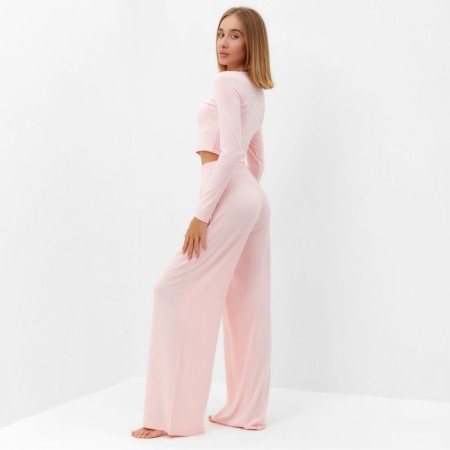 Female set (longshit, trousers) minku: Home Collection Pink color, pr 48-3