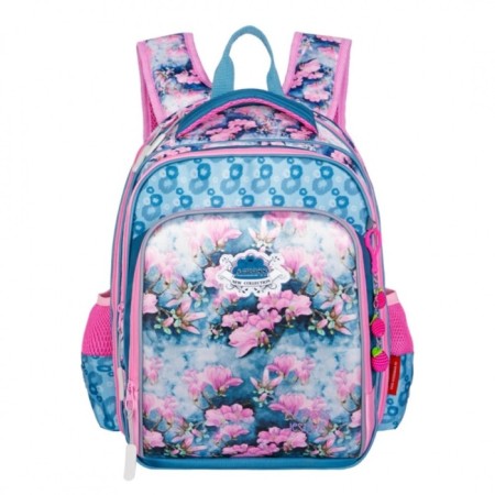 Frame backpack 39 x 29 x 17 cm, Across 640, filling: bag, blue/pink ACR22-640-9-1