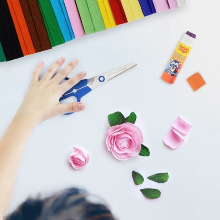 A set of fastened paper 14 colors of multi-bullets, 10 x 250 cm, 32g/m2, in rolls, in a package-6
