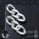 Earrings Metal "Chain" Diagonal links, silver color
