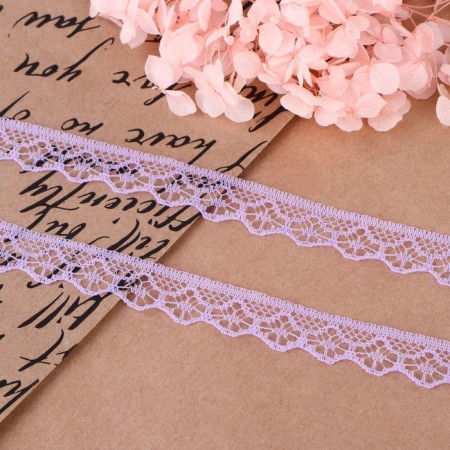 Capricon lace, 15 mm × 10 ± 1 m, lilac color # 4-1