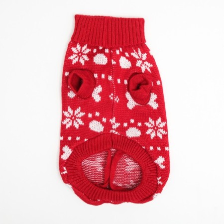 Sweater "Bones-snow", size 12 (DS 28-31, OG 32-40, Osh 20-24 cm), red-5
