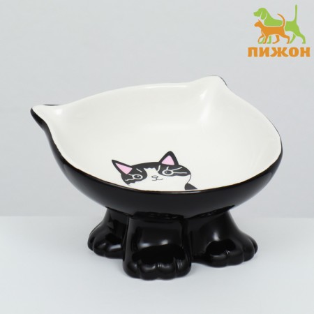 Ceramic “Kisa” bowl on the stall-lapcs 200 ml 13 x 12 x 8 cm, black-1