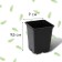 A pot for seedlings, 500 ml, d = 9 cm, h = 9.5 cm, black