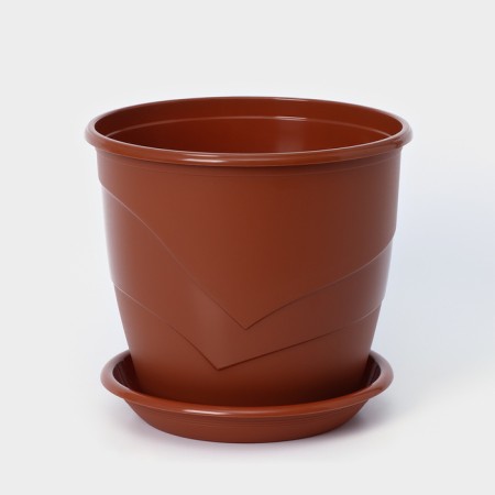 Pot for flowers with the Podon Venice, 2 L, D = 16 cm, Terracotta Color